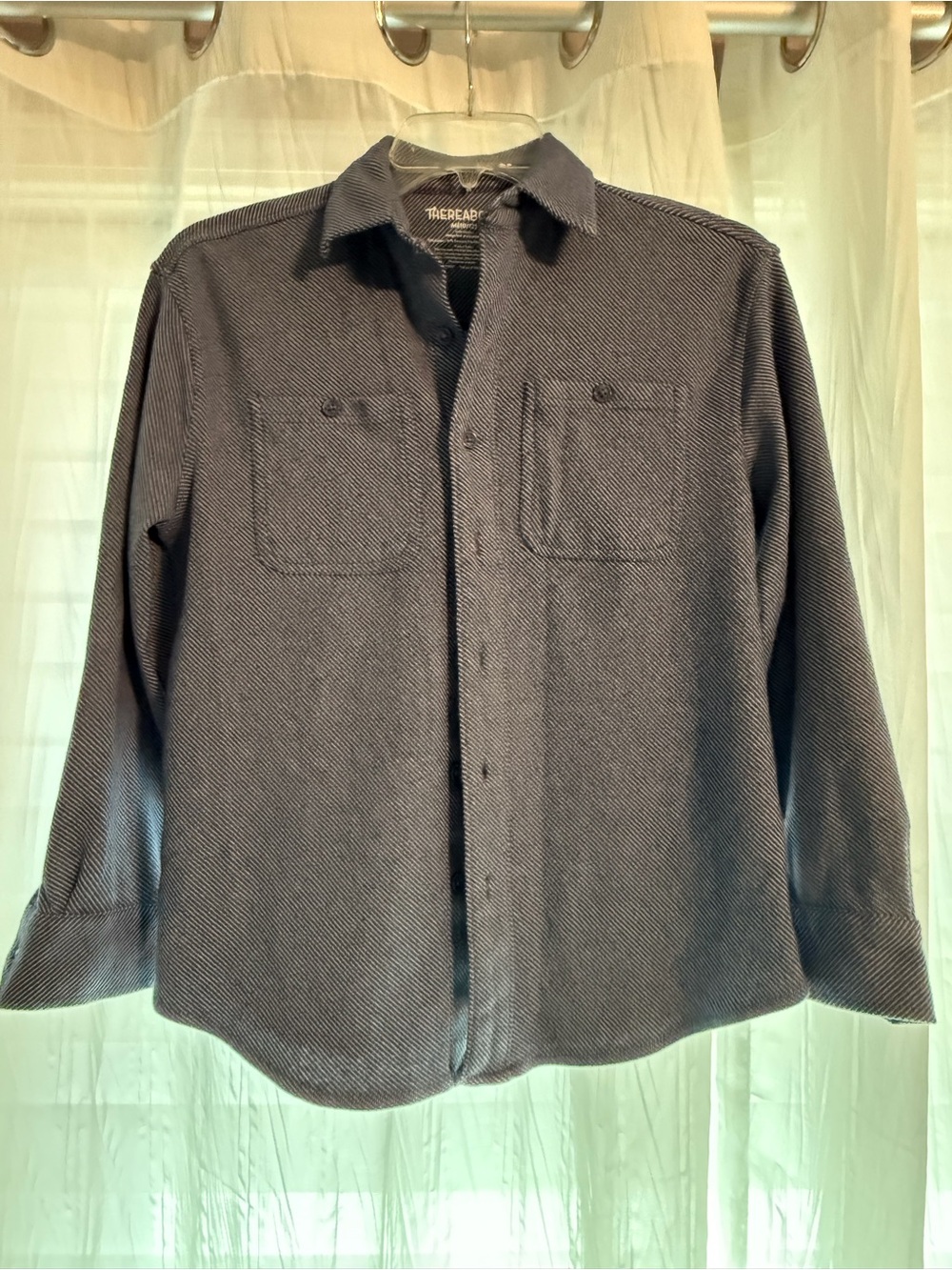 Boys Dark Blue Button-Up Shirt